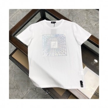 [펜디]Fendi 2020 Mens Logo Casual Silket Short Sleeved Tshirts - 펜디 2020 남성 로고 캐쥬얼 실켓 반팔티 Fen0688x.Size(m 
