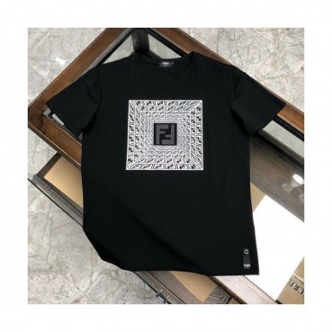 [펜디]Fendi 2020 Mens Logo Casual Silket Short Sleeved Tshirts - 펜디 2020 남성 로고 캐쥬얼 실켓 반팔티 Fen0687x.Size(m 