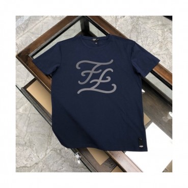 [펜디]Fendi 2020 Mens Logo Casual Silket Short Sleeved Tshirts - 펜디 2020 남성 로고 캐쥬얼 실켓 반팔티 Fen0686x.Size(m 