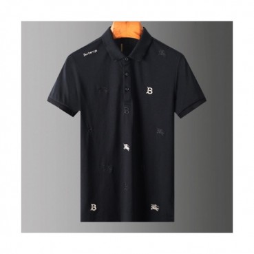 [버버리]Burberry 2020 Mens Logo Silket Short Sleeved Polo Tshirts - 버버리 2020 남성 로고 실켓 폴로 반팔티 Bur02610x.Size(m 