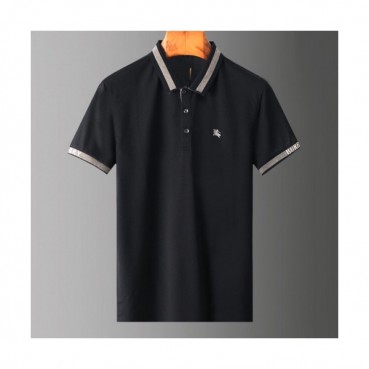 [버버리]Burberry 2020 Mens Logo Silket Short Sleeved Polo Tshirts - 버버리 2020 남성 로고 실켓 폴로 반팔티 Bur02613x.Size(m 
