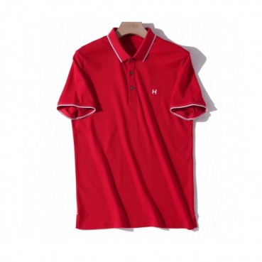 Hermes 2019 Mens Logo Cotton Polo Short Sleeved Tshirt - 에르메스 2019 남성 로고 코튼 폴로 반팔티 Her0458x.Size(m 