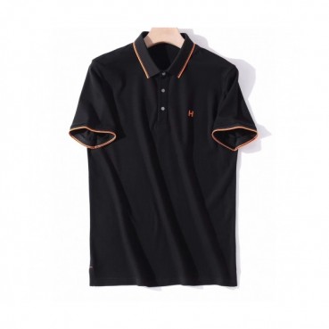 Hermes 2019 Mens Logo Cotton Polo Short Sleeved Tshirt - 에르메스 2019 남성 로고 코튼 폴로 반팔티 Her0457x.Size(m 