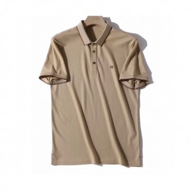Hermes 2019 Mens Logo Cotton Polo Short Sleeved Tshirt - 에르메스 2019 남성 로고 코튼 폴로 반팔티 Her0452x.Size(m 