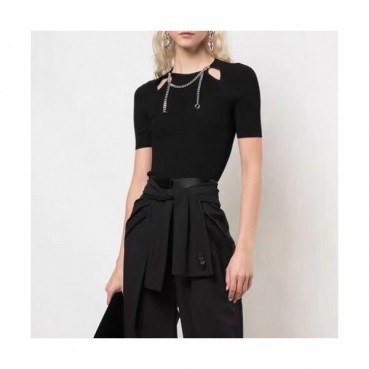 Alexsander Wang Womens Short Sleeved Tshirts - 알렉산더왕 2020 여성 코튼 반팔티 Alw0103x.Size(s 
