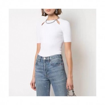 Alexsander Wang Womens Short Sleeved Tshirts - 알렉산더왕 2020 여성 코튼 반팔티 Alw0102x.Size(s 