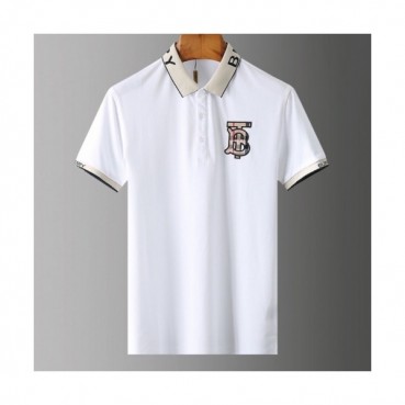 [버버리]Burberry 2020 Mens Logo Silket Short Sleeved Polo Tshirts - 버버리 2020 남성 로고 실켓 폴로 반팔티 Bur02598x.Size(m 