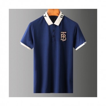 [버버리]Burberry 2020 Mens Logo Silket Short Sleeved Polo Tshirts - 버버리 2020 남성 로고 실켓 폴로 반팔티 Bur02597x.Size(m 