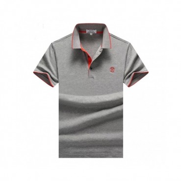 Hermes 2019 Mens Logo Cotton Polo Short Sleeved Tshirt - 에르메스 2019 남성 로고 코튼 폴로 반팔티 Her0451x.Size(m 