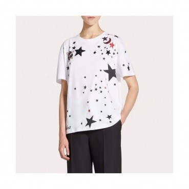Valentino Unisex Logo Crew-neck Tshirt 