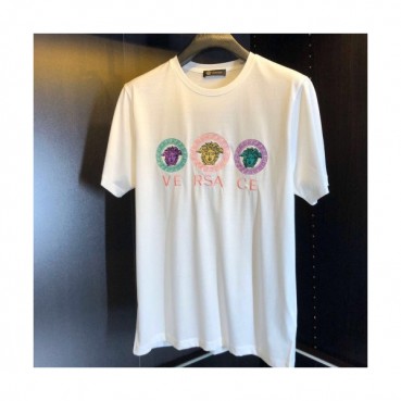 [베르사체]Versace 2020 Mens Logo Silket Short Sleeved Tshirts - 베르사체 2020 남성 메두사 실켓 반팔티 Ver0605x.Size(s 