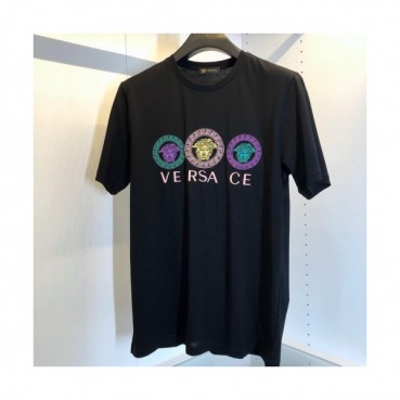 [베르사체]Versace 2020 Mens Logo Silket Short Sleeved Tshirts - 베르사체 2020 남성 메두사 실켓 반팔티 Ver0604x.Size(s 