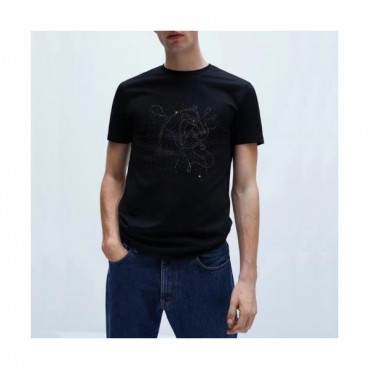 Hermes 2020 Mens Crew-neck Silket Short Sleeved Tshirts 