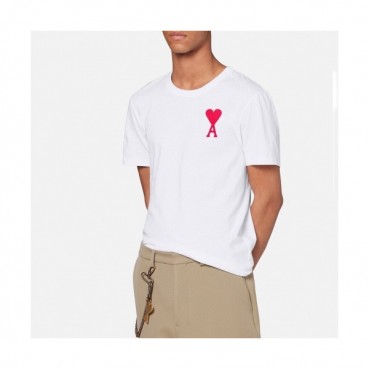 Ami 2020 Mens Heart Logo Casual Cotton Short Sleeved Tshirts - 아미 2020 남성 하트 로고 캐쥬얼 코튼 반팔티 Ami0028x.Size(s 