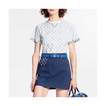 Louis vuitton 2020 Womens Crew-neck Cotton Short Sleeved Tshirts 