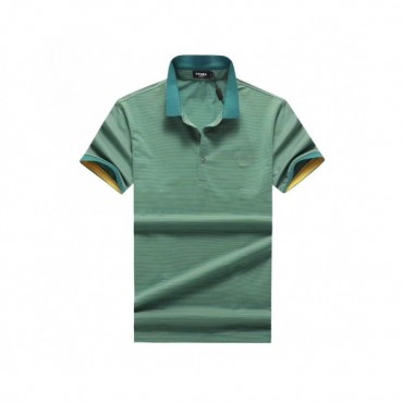 [펜디]Fendi 2020 Mens Logo Casual Silket Polo Short Sleeved Tshirts - 펜디 2020 남성 로고 캐쥬얼 실켓 폴로 반팔티 Fen0676x.Size(m 