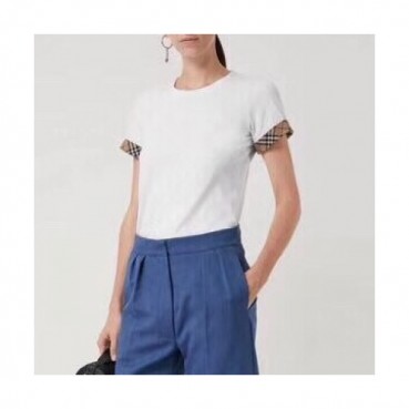 [버버리]Burberry 2020 Womens Logo Crew-neck Cotton Short Sleeved Tshirts 