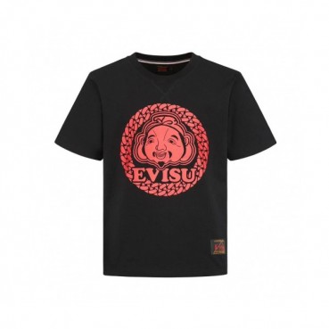 [에비수]Evisu 2020 Mens Evisukuro Cotton Short Sleeved Tshirts - 에비수 2020 남성 갈매기 코튼 반팔티 Evi0044x.Size(m 