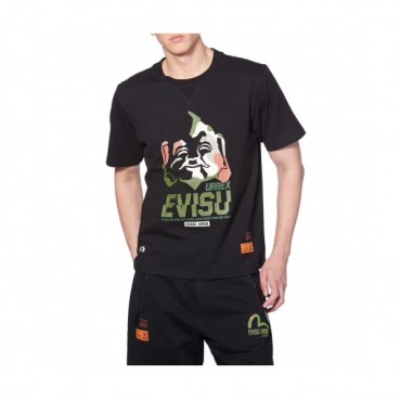 [에비수]Evisu 2020 Mens Evisukuro Cotton Short Sleeved Tshirts - 에비수 2020 남성 갈매기 코튼 반팔티 Evi0043x.Size(m 