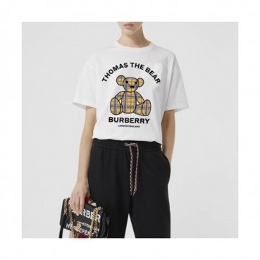 [버버리]Burberry 2020 Mm/Wm Logo Crew-neck Cotton Short Sleeved Tshirts 
