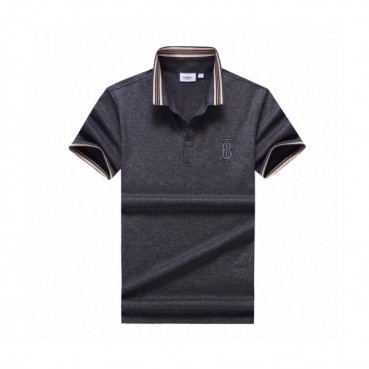 [버버리]Burberry 2020 Mens Logo Silket Short Sleeved Polo Tshirts - 버버리 2020 남성 로고 실켓 폴로 반팔티 Bur02499x.Size(m 