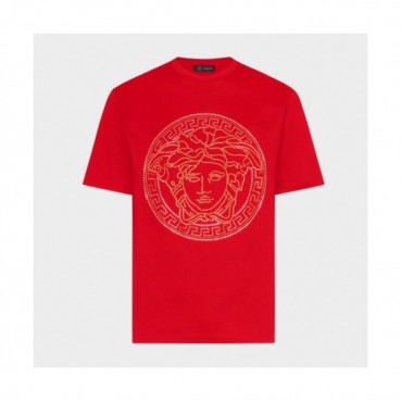 [베르사체]Versace 2020 Mens Logo Silket Short Sleeved Tshirts - 베르사체 2020 남성 메두사 실켓 반팔티 Ver0601x.Size(s 