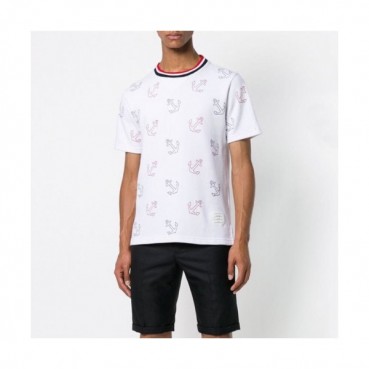 [톰브라운]Thom Browne 2020 Mm/Wm Casual Cotton Short Sleeved Tshirts - 톰브라운 2020 남자 로고 코튼 반팔티 Tho0684x.Size(m 