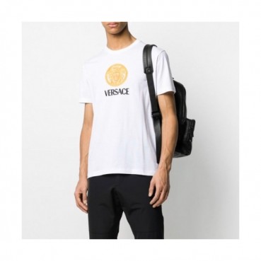 [베르사체]Versace 2020 Mens Logo Silket Short Sleeved Tshirts - 베르사체 2020 남성 메두사 실켓 반팔티 Ver0597x.Size(s 