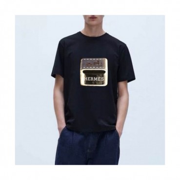 Hermes 2020 Mm/Wm Logo Cotton Short Sleeved Tshirts - 에르메스 2020 남자 로고 코튼 오버사이즈 반팔티 Her0428x.Size(m 
