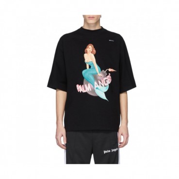 [팜 엔젤스]Palm Angels 2020 Mm/Wm Logo Cotton Short Sleeved Tshirts - 팜 엔젤스 2020 남자 로고 코튼 반팔티셔츠 Pam0125x.Size(s 