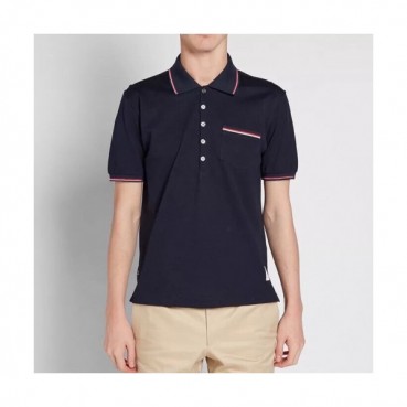 [톰브라운]Thom Browne 2020 Mens Casual Cotton Short Sleeved Polo Tshirts - 톰브라운 2020 남성 로고 코튼 폴로 반팔티 Tho0675x.Size(s 