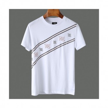 [펜디]Fendi 2020 Mens Logo Casual Silket Short Sleeved Tshirts - 펜디 2020 남성 로고 캐쥬얼 실켓 반팔티 Fen0648x.Size(m 