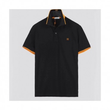 Hermes 2020 Mens Crew-neck Silket Short Sleeved Polo Tshirts 