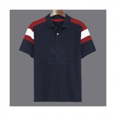[매장판]Gucci 2020 Mens Logo Cotton Polo Short Sleeved Tshirts - 구찌 2020 남성 로고 폴로 코튼 반팔티 Guc02422x.Size(m 