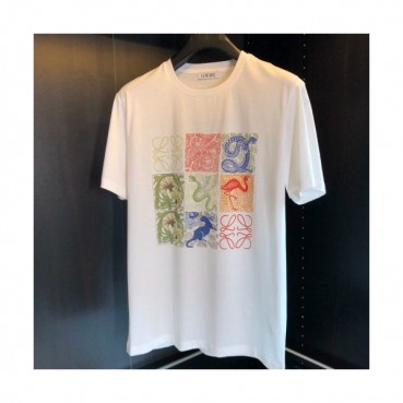 [로에베]Loewe 2020 Mens Logo Silket Short Sleeved Tshirts - 로에베 2020 남성 로고 실켓 반팔티 Loe0210x.Size(m 