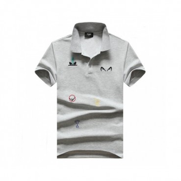 [펜디]Fendi 2020 Mens Logo Casual Cotton Polo Short Sleeved Tshirts - 펜디 2020 남성 로고 캐쥬얼 코튼 폴로 반팔티 Fen0641x.Size(m 
