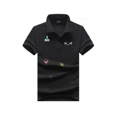 [펜디]Fendi 2020 Mens Logo Casual Cotton Polo Short Sleeved Tshirts - 펜디 2020 남성 로고 캐쥬얼 코튼 폴로 반팔티 Fen0640x.Size(m 