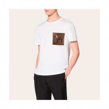 Hermes 2020 Mens Crew-neck Silket Short Sleeved Tshirts 