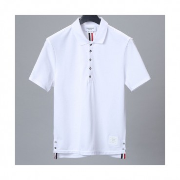 [톰브라운]Thom Browne 2020 Mm/Wm Casual Cotton Short Sleeved Polo Tshirts - 톰브라운 2020 남자 로고 코튼 폴로 반팔티 Tho0661x.Size(s 