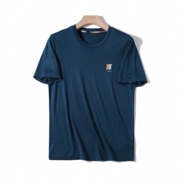 [버버리]Burberry 2020 Mens Logo Crew-neck Silket Short Sleeved Tshirts 