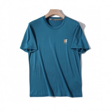 [버버리]Burberry 2020 Mens Logo Crew-neck Silket Short Sleeved Tshirts 