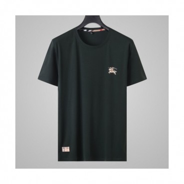 [버버리]Burberry 2020 Mens Logo Crew-neck Silket Short Sleeved Tshirts 
