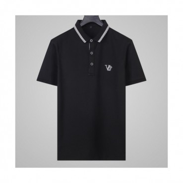 [베르사체]Versace 2020 Mens Logo Silket Short Sleeved Polo Tshirts - 베르사체 2020 남성 메두사 실켓 폴로 반팔티 Ver0574x.Size(l 
