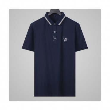 [베르사체]Versace 2020 Mens Logo Silket Short Sleeved Polo Tshirts - 베르사체 2020 남성 메두사 실켓 폴로 반팔티 Ver0572x.Size(l 