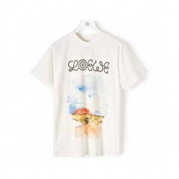 [로에베]Loewe 2020 Mm/Wm Logo Cotton Short Sleeved Tshirts - 로에베 2020 남자 로고 코튼 반팔티 Loe0203x.Size(s 