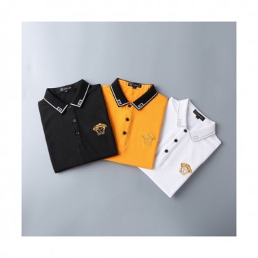 [베르사체]Versace 2020 Mens Logo Silket Short Sleeved Polo Tshirts - 베르사체 2020 남성 메두사 실켓 폴로 반팔티 Ver0568x.Size(m 