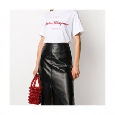[페라가모]Ferragamo 2020 Womens Basic Logo Cotton Short Sleeved Tshirts - 페라가모 2020 여성 베이직 로고 코튼 반팔티 Fer0303x.Size(s 