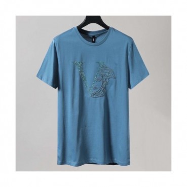 [베르사체]Versace 2020 Mens Logo Silket Short Sleeved Tshirts - 베르사체 2020 남성 메두사 실켓 반팔티 Ver0562x.Size(m 