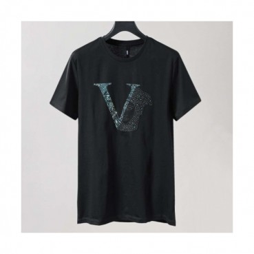 [베르사체]Versace 2020 Mens Logo Silket Short Sleeved Tshirts - 베르사체 2020 남성 메두사 실켓 반팔티 Ver0561x.Size(m 