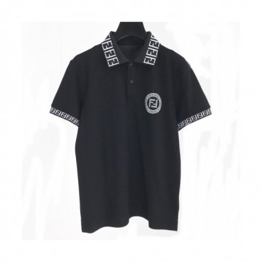 [펜디]Fendi 2020 Mens Logo Casual Cotton Polo Short Sleeved Tshirts - 펜디 2020 남성 로고 캐쥬얼 코튼 폴로 반팔티 Fen0610x.Size(m 